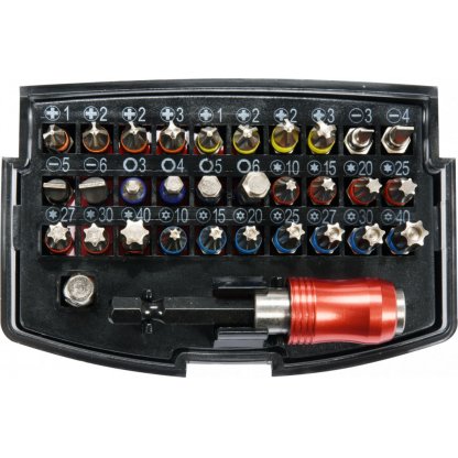 Sada bitů s adaptérem 1/4" 32 ks - YT-04622