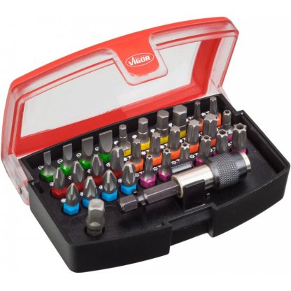 Sada bitů v boxu 32 ks, 1/4" - V5019