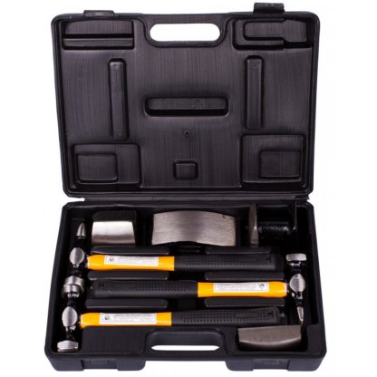 Sada klempířských kladiv, 3 kladiva a 4 babky - HT211301