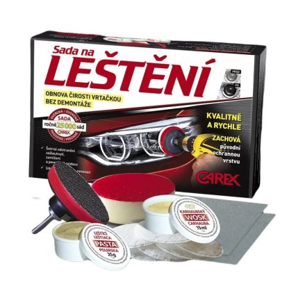 Sada na leštění světlometů CAREX 04030