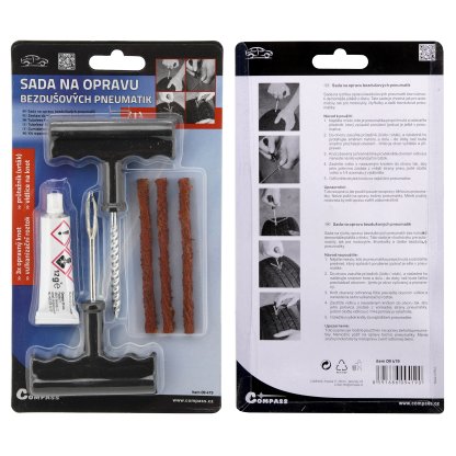 Sada na opravu defektu pneumatiky, 3 knoty, 09419
