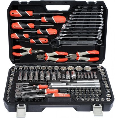 Sada nářadí s Gola sadou 1/4", 3/8" a 1/2", 129 ks - YT-38881