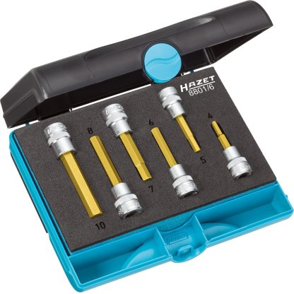 Sada nástrčných hlavic 3/8", 6 ks, TIN, Hazet 8801-6