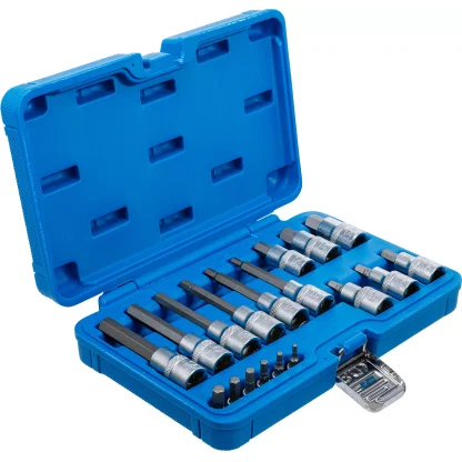 Sada nástrčných klíčů, imbus, 1/4", 1/2", 3 - 12 mm, 18 ks - B5171