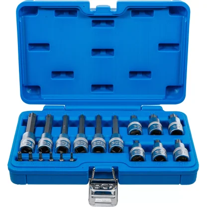 Sada nástrčných klíčů, Torx, 1/4", 1/2", T10H - T60H, 18 ks - B5174