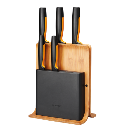 Sada nožů Fiskars Functional Form v bambusovém bloku, 5 ks - 1057552