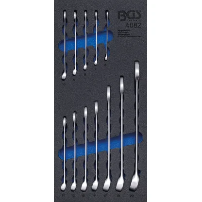Sada očkoplochých klíčů v pěnové výplni, 6 - 22 mm, 12 ks - B4082