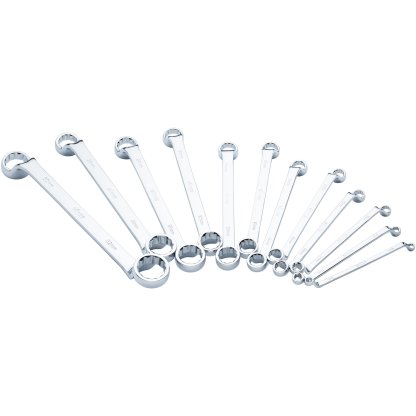 Sada očkových klíčů, vyhnuté, 6-32 mm, 12 ks, Vigor - V7750/12