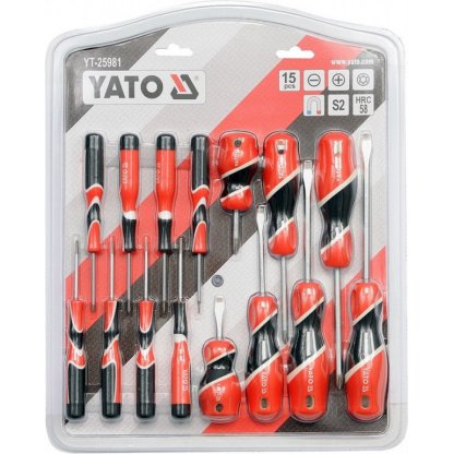 Sada šroubováků křížové/ploché/TORX 15 ks - YT-25981