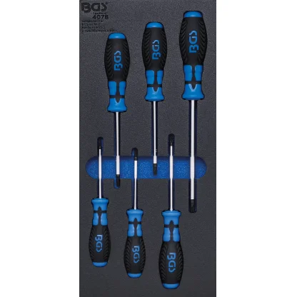 Sada šroubováků v pěnové výplni, Torx, 6 ks - B4078
