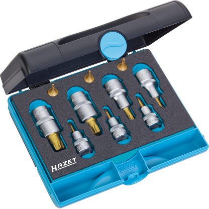 Sada TORX nástavců 1/4", 3/8", 1/2", 10 ks, Hazet 1557/10