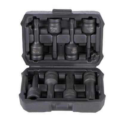 Sada vnějších nástrčných klíčů TORX 1/2", 8 ks - HT206201