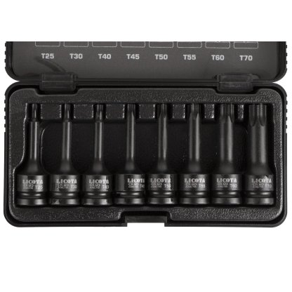 Sada vnějších nástrčných klíčů TORX 1/2", 8 ks - LIASA40007