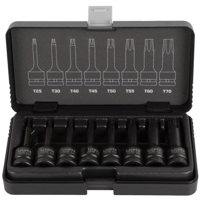 Sada vnějších nástrčných klíčů TORX 1/2", 8 ks - LIASA40007