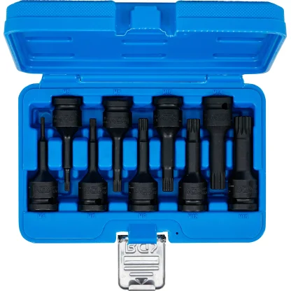 Sada vnějších rázových nástrčných klíčů 1/2" XZN, M4-M16, 9 ks - B5482