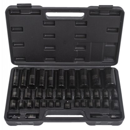 Sada vnitřních nástrčných klíčů 1/2" a 3/8", 38 ks - HT206404