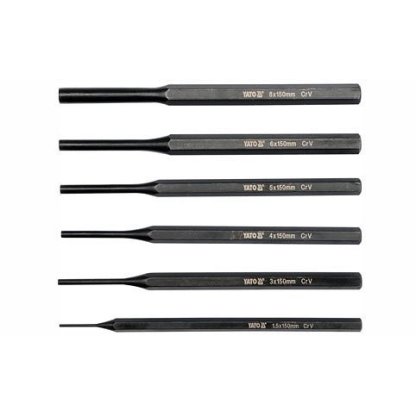 Sada vyrážečů 6ks, 150mm, pr. 1,5, 3, 4, 5, 6, 8mm - YT-47121