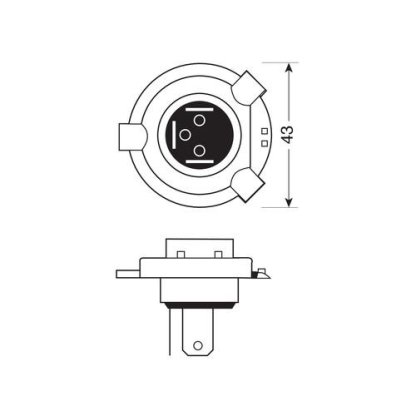 Sada žárovek 2xH4/12V 55W blue xenon 4500K, 58184