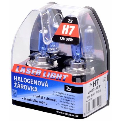 Sada žárovek H7 12V/55W WHITE LASER, 08551
