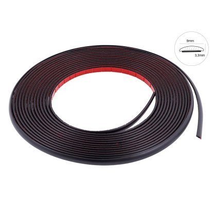 Samolepící lišta černá matová 9mm x 8m, 63756