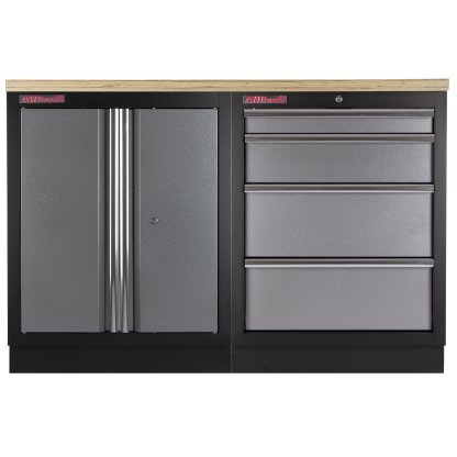Sestava kvalitních PROFI dílenských skříněk s pracovní deskou - TGS1300BAL07 Grey