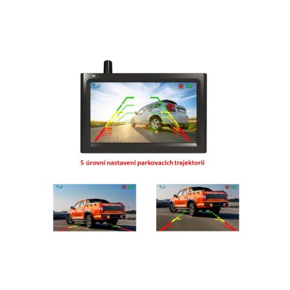 SET bezdrátový digitální kamerový systém s kamerou v SPZ se solárním napájením a monitorem 4,3"
