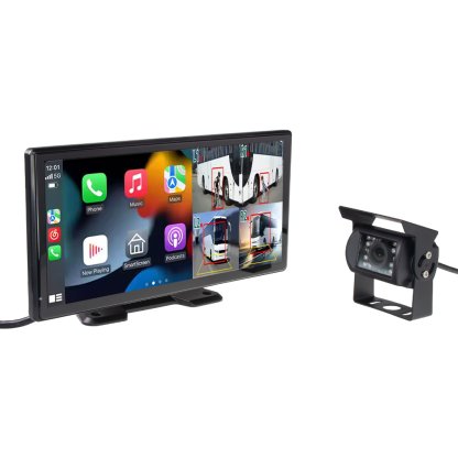 Set monitor 10,36" 4x 4PIN s Apple CarPlay, Android auto, Bluetooth, DVR, BSD, + kamera + 15m kabel