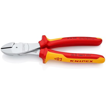 Silové boční štípací kleště chromované 200 mm - 7406200
