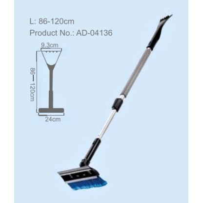 Smetáček se stěrkou a škrabkou teleskopický 86-120cm, 5921