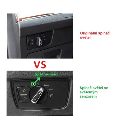 Spínač světel pro automatické rozsvěcování VW Passat B8