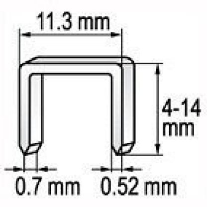 Spona do sešívačky 14 x 11,2 mm 1000 ks - YT-7055