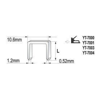 Sponky do sešívačky 14 x 10,6 mm - YT-7026