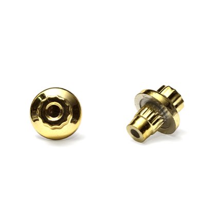 Šroub (RIVETS-JR9-GOLD), průměr hlavy 14mm, naklepávací, průměr 7,4mm, výška 16,1mm