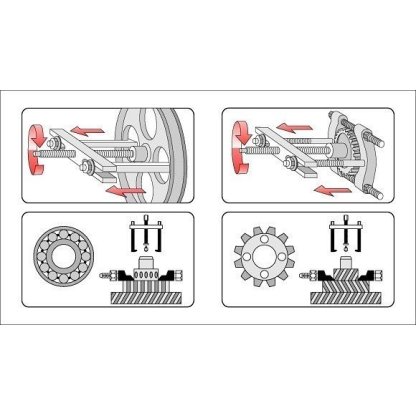 Stahovák dvouramenný 150mm x 105mm s přípravkem - YT-0641