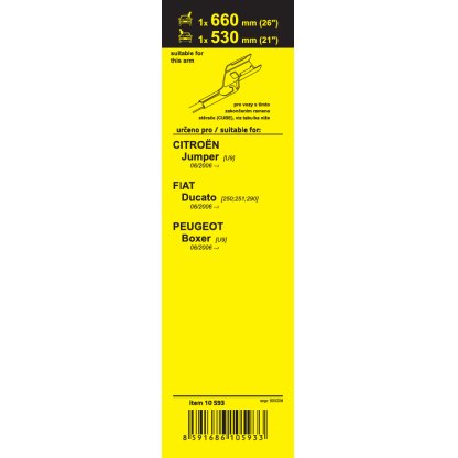 Stěrače FLAT SET (CUBE) 660+530mm, 10593