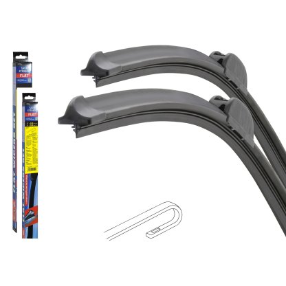 Stěrače FLAT SET (HOOK) 530+530mm, 10429