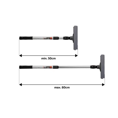 Stěrka na sklo teleskopická 50-80cm s molitanem, 407300