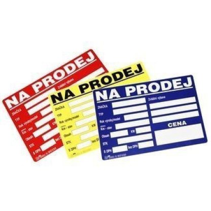 Štítek plastový "NA PRODEJ" - modro/bílý - 724250300