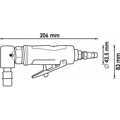 Stopková bruska zahnutá VIGOR - V5673