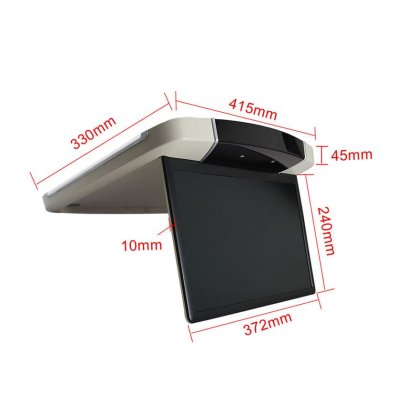 Stropní LCD monitor 15,6" šedý s OS. Android HDMI / USB, dálkové ovládání se snímačem pohybu