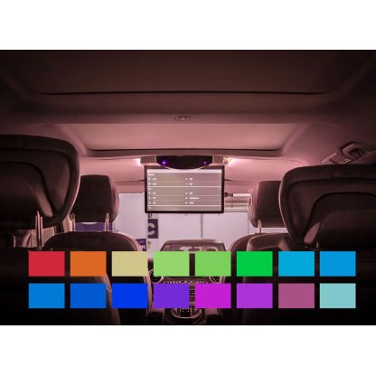Stropní LCD monitor 15,6" šedý s OS. Android HDMI / USB, dálkové ovládání se snímačem pohybu