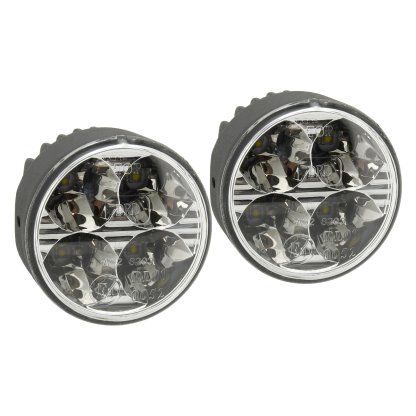 Světla denního svícení 4 HIGH POWER LED 12/24V (kulaté pr.70mm), 33551