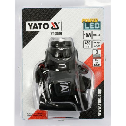 Svítilna čelovka LED XM-L2 CREE 10W, 450 lm - YT-08591