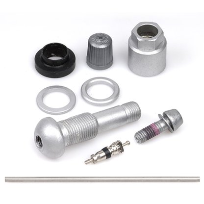 TPMS ventil pro senzor tlaku HUF (Alligator 59.0337) hliníkový elox šedý, celk. délka 43mm