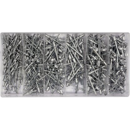 Trhací hliníkové nýty, sada 400ks (2,4; 3,2; 4,0; 4,8 mm) - YT-36420