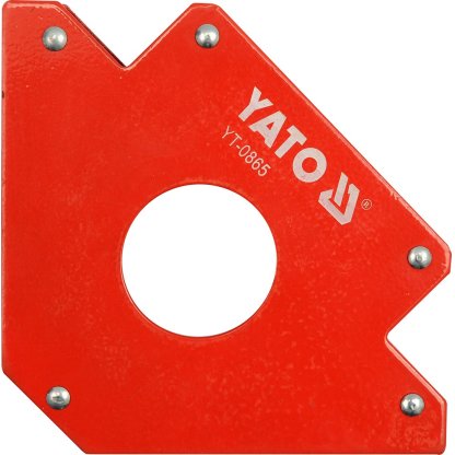 Úhelník magnetický ke svařování 34 kg s otvorem, YATO YT-0865