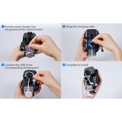 Univerzální QI držák pro iPhone/Airpods/Apple watch motoricky ovládaný