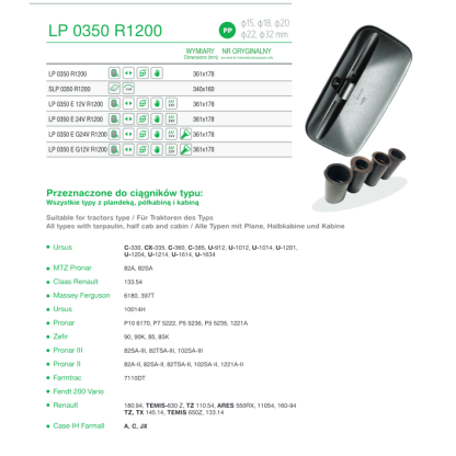 Univerzální zrcátko k traktoru, LP0350R1200