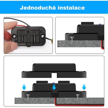 USB QC3.0 + USB-C PD zásuvka 12/24V, montáž na povrch