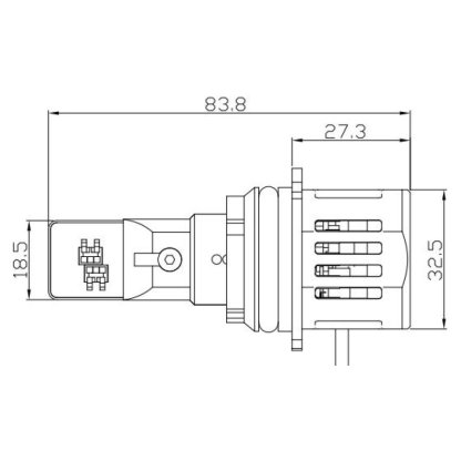 V22 TST LED HB5 (9007) bílá, 12/24V, 6000LM